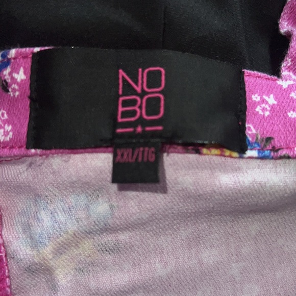 Pink patterned denim like dress. Size xxl - Picture 4 of 4